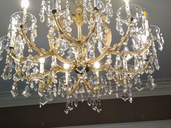 Matched Crystal Chandeliers 