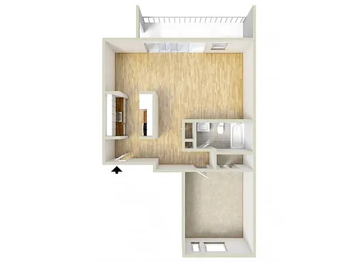 Floor plan One Bedroom