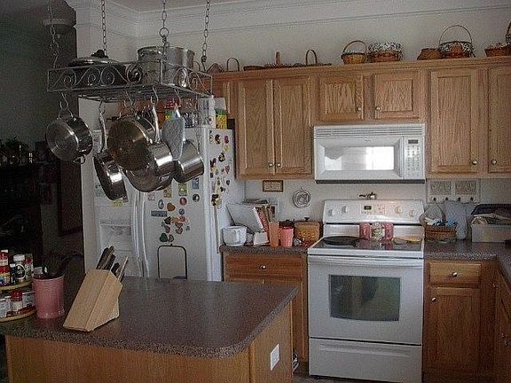 Kitchen open to dining 