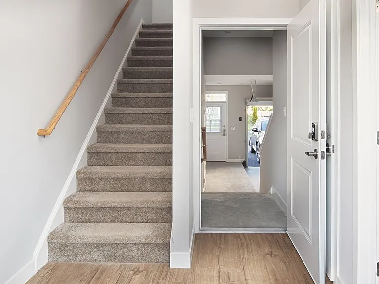 Townhome foyer and garage entrance