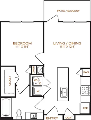 1 Bedroom | 1 Bathroom | 611 Sq. Ft. 1 Bedroom | 1 Bathroom | 611 Sq. Ft.