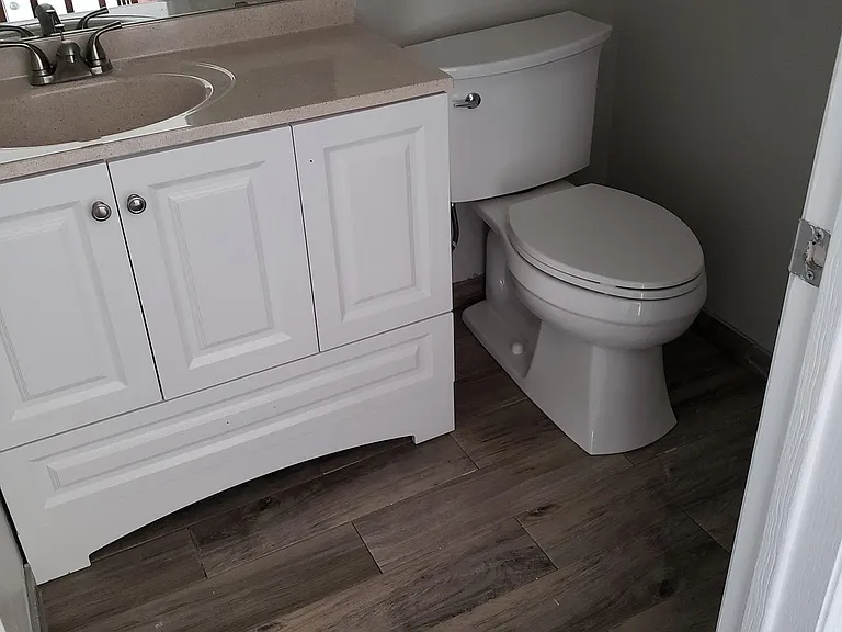 new bath rooms - all have same vanity and toilet