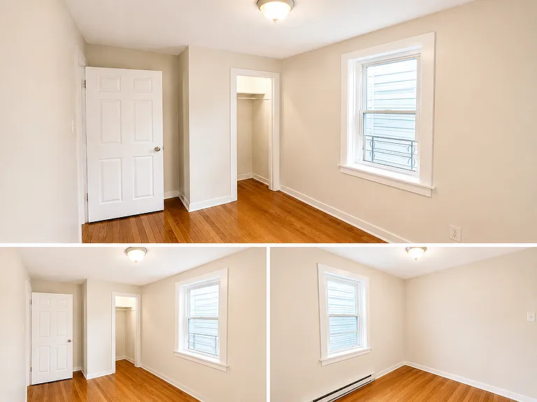 views of the second bedroom with closet; not pictured - brand new ceiling fan