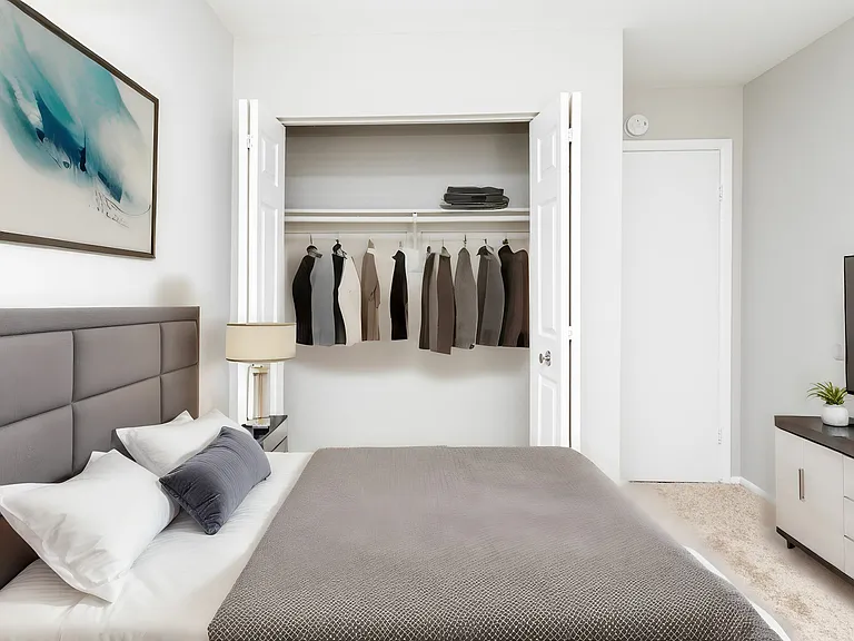 Extra spacious bedrooms with large double closets