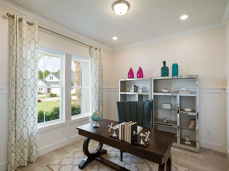 model home pic of the office room at the entrance