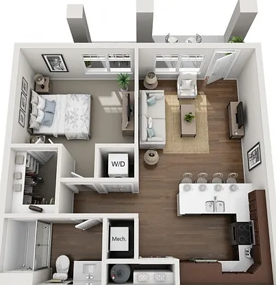 Floor Plan 1H | Seasons at Orchard Hills | Apartments in Oak Creek, WI Floor Plan 1H | Seasons at Orchard Hills | Apartments in Oak Creek, WI