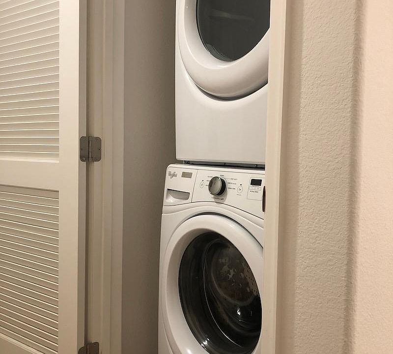 stacked washer+dryer