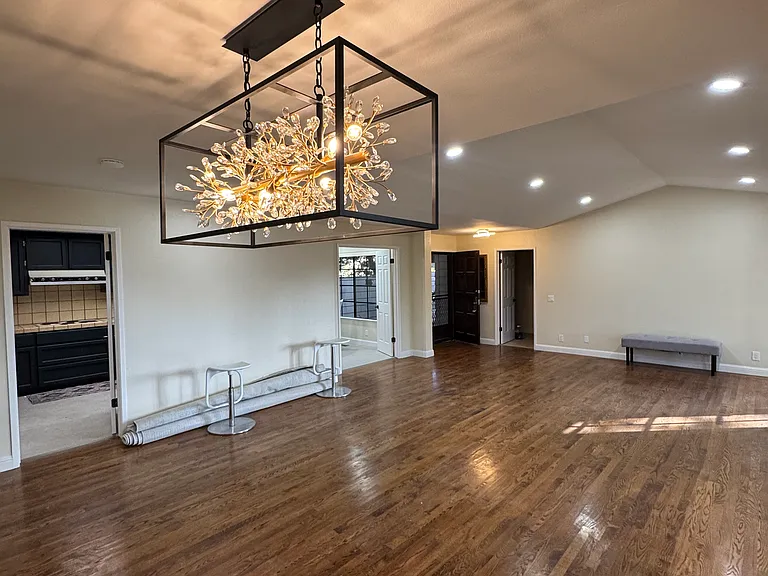 Dining room view of entrance to kitchen