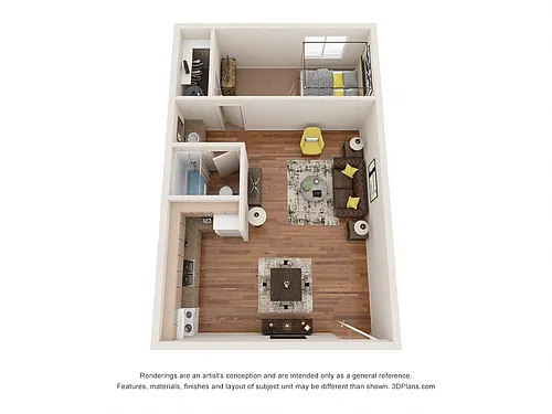 Floor plan 1 Bedroom