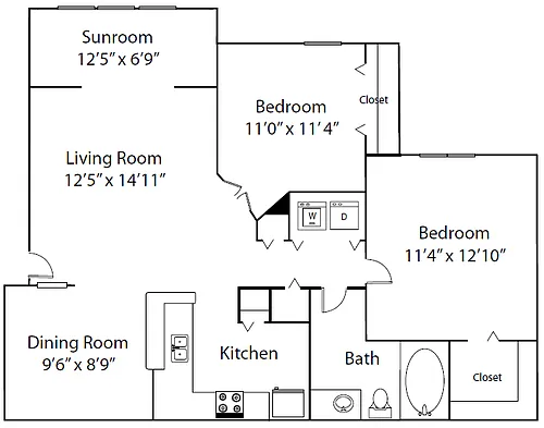 Floor plan Medinah - Sunroom