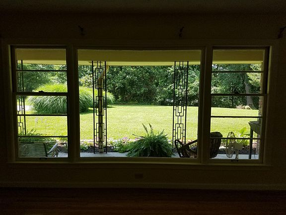 Front yard view from inside the house.