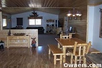 From kitchen looking at dining and living room