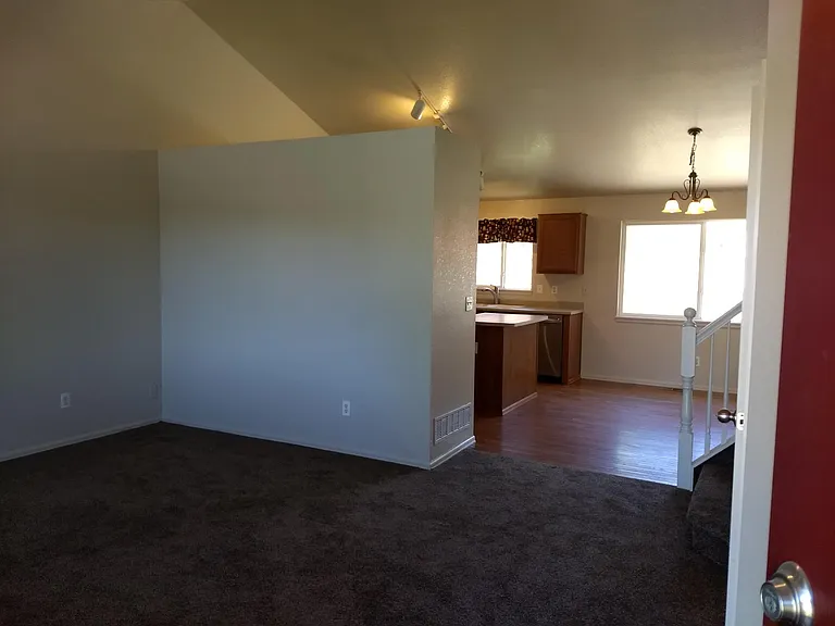 Front room into kitchen