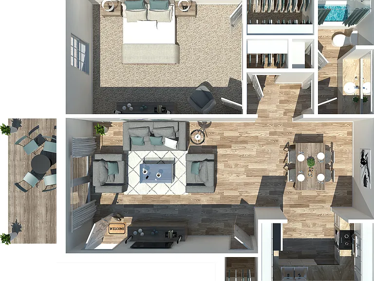 One Bedroom One Bathroom One Bedroom One Bathroom