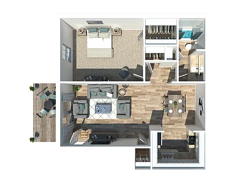 Floor plan 1 Bedroom 1 Bath