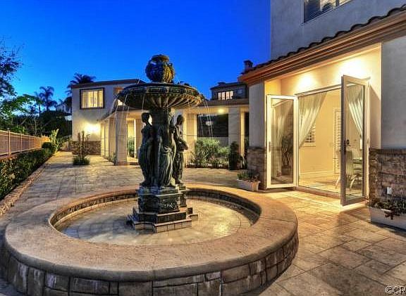 fountain at side yard