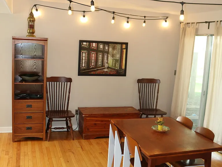 Dining area with sliding door - access to patio.