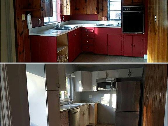 Kitchen before and after