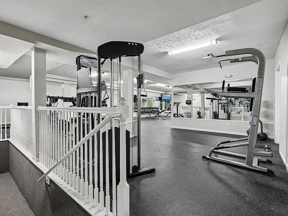 Modern apartment gym