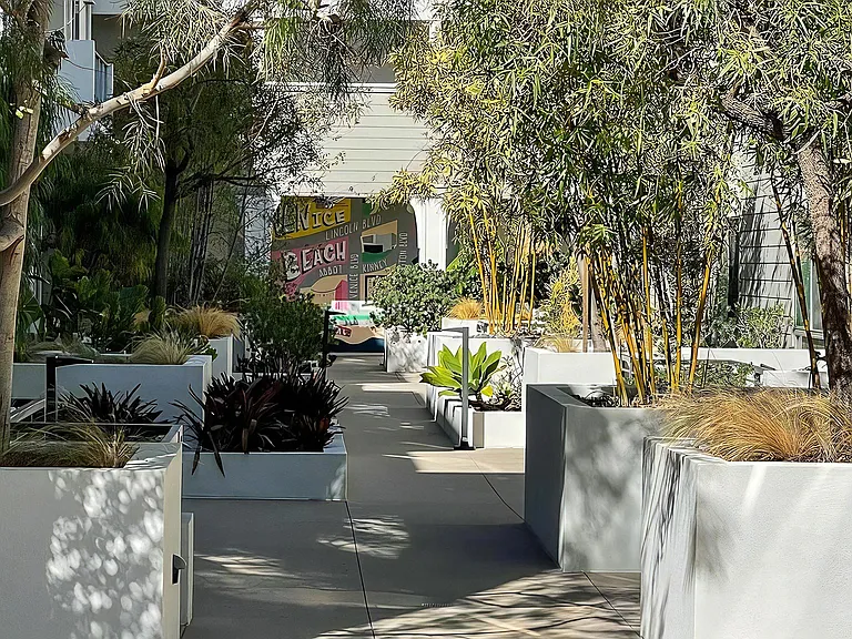 Outdoor Courtyard with Mural