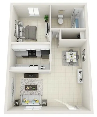 Floor plan 1X1