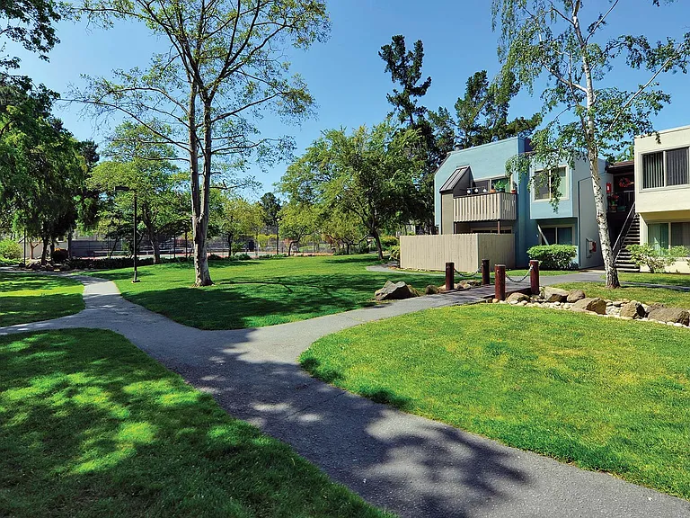 Take a walk with your dog on our pet-friendly grounds