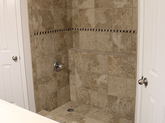 Master bath tiled shower