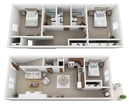 Floor plan 3 Bedroom 2.5 Bath on Amaryllis