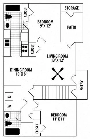 Floor plan The Princeton - Garden/Loft