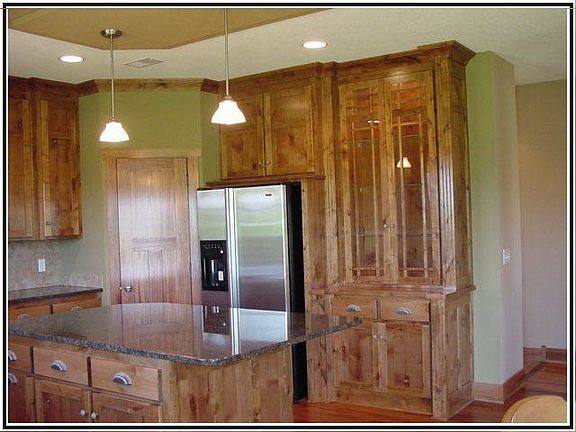 Built - in hutch with glass doors to show off the china