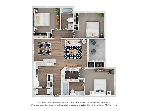 Floor plan Three Bedroom - Colorado