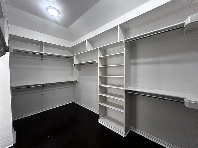 Huge closet off primary with build-ins