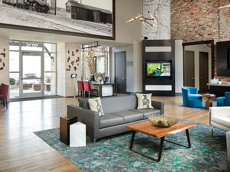 Apartment community Resident Lounge at Griffis North Union in Denver, Colorado.