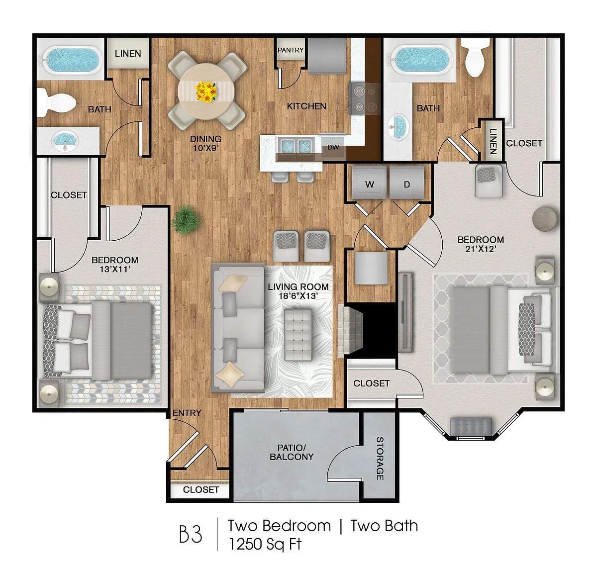 Floor plan The 1250