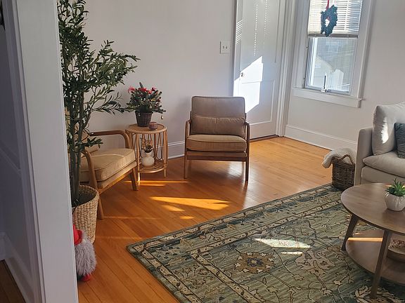 Front door entrance into the living room.