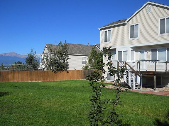 Backyard with view of Pike's Peak.