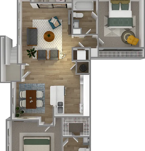 Costa Brava 2x2 Upgrade Floorplan Diagram