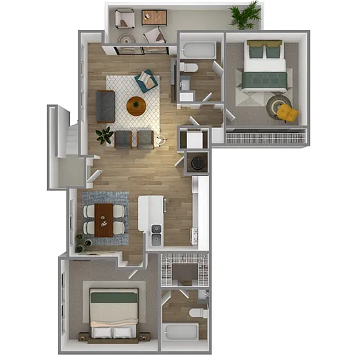 Floor plan Costa Brava 2x2 Upgrade