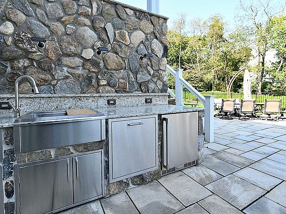Lower outdoor kitchen...