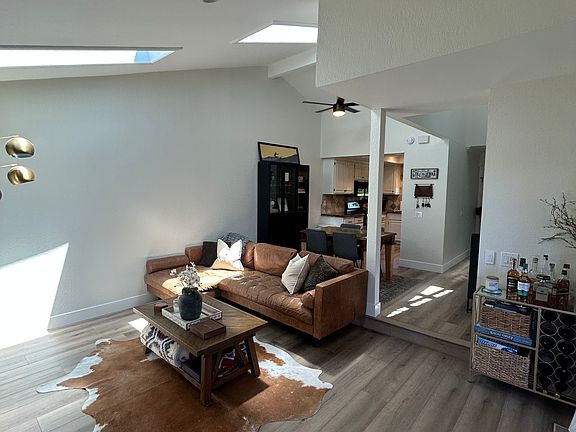 Large open floor plan with natural light coming from skylights on both 1st and 2nd floor