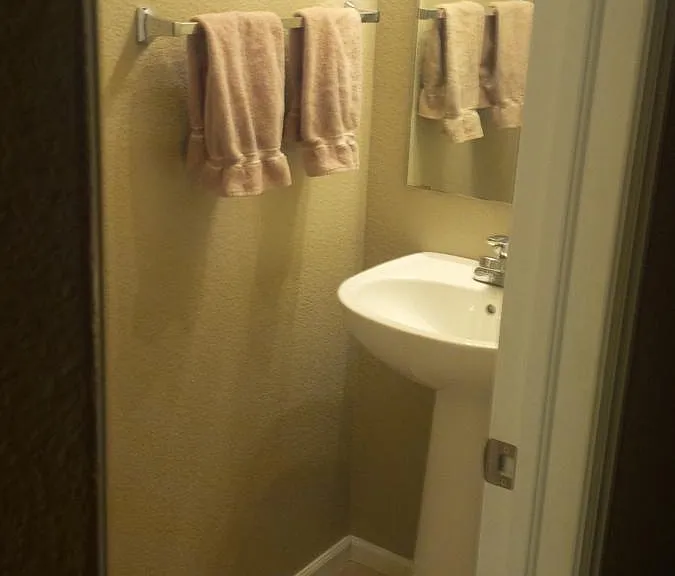 Downstairs powder bathroom