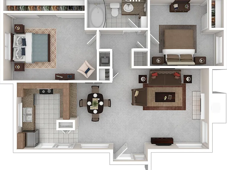 2x1 891 Sq Ft
