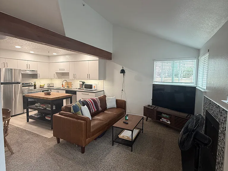 For illustration purposes only: view from entry-way.
~ Furniture not included ~