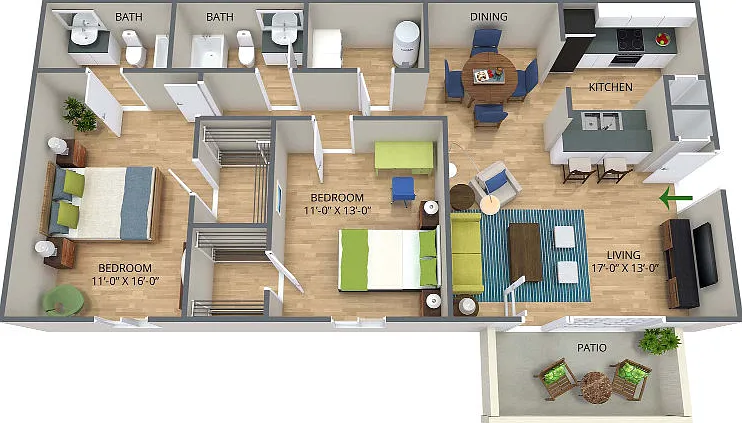 Model B Floorplan Diagram
