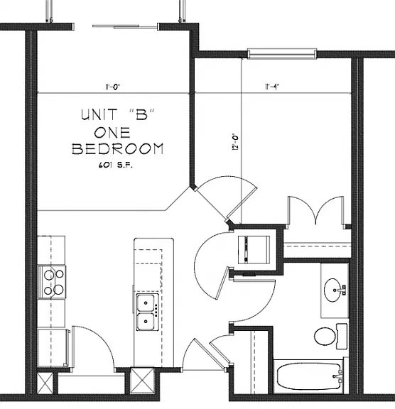 1 bd, 1 bt
B Unit 1 bd, 1 bt
B Unit
