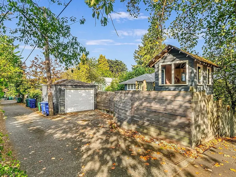Garage and off street parking for one car