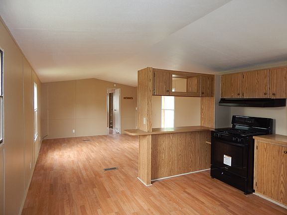 kitchen and living room