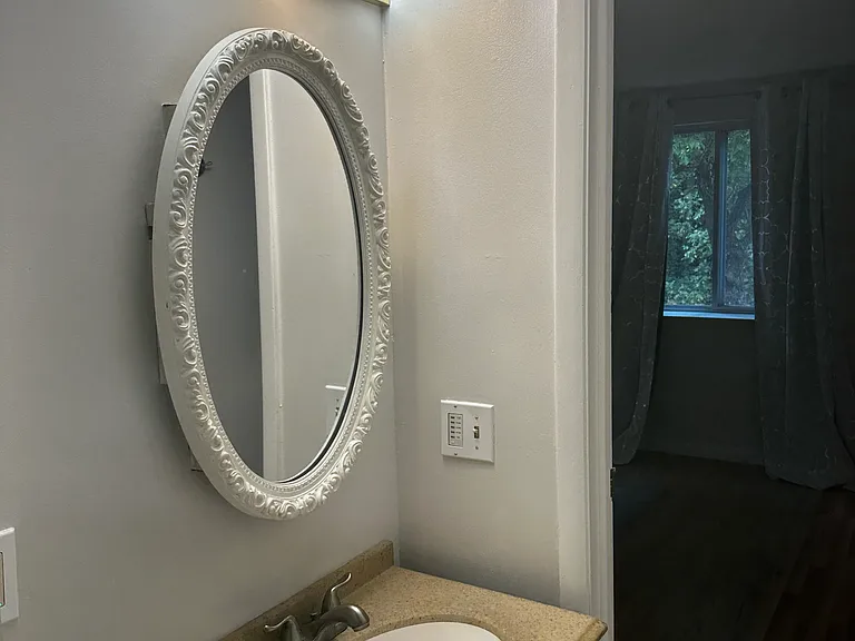 top flr attached back bedroom attached bath with shower
