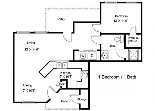 Floor plan One Bedroom A