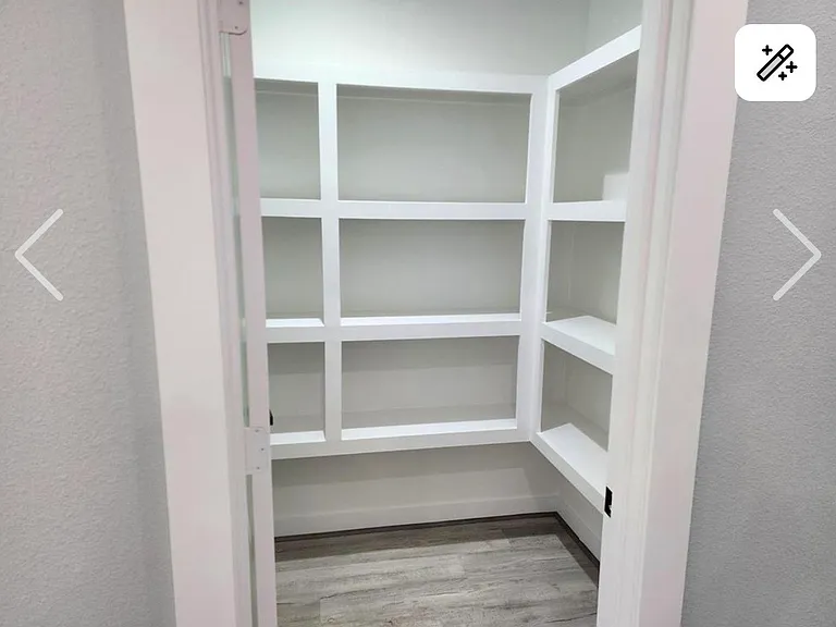 Large pantry to the right of the kitchen